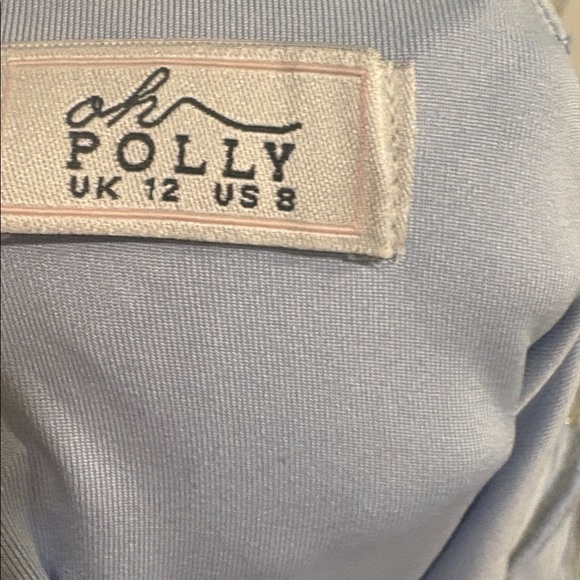 Tatiana Bandeau Ruffle Detail Mini Dress in Blue - Picture 8 of 10